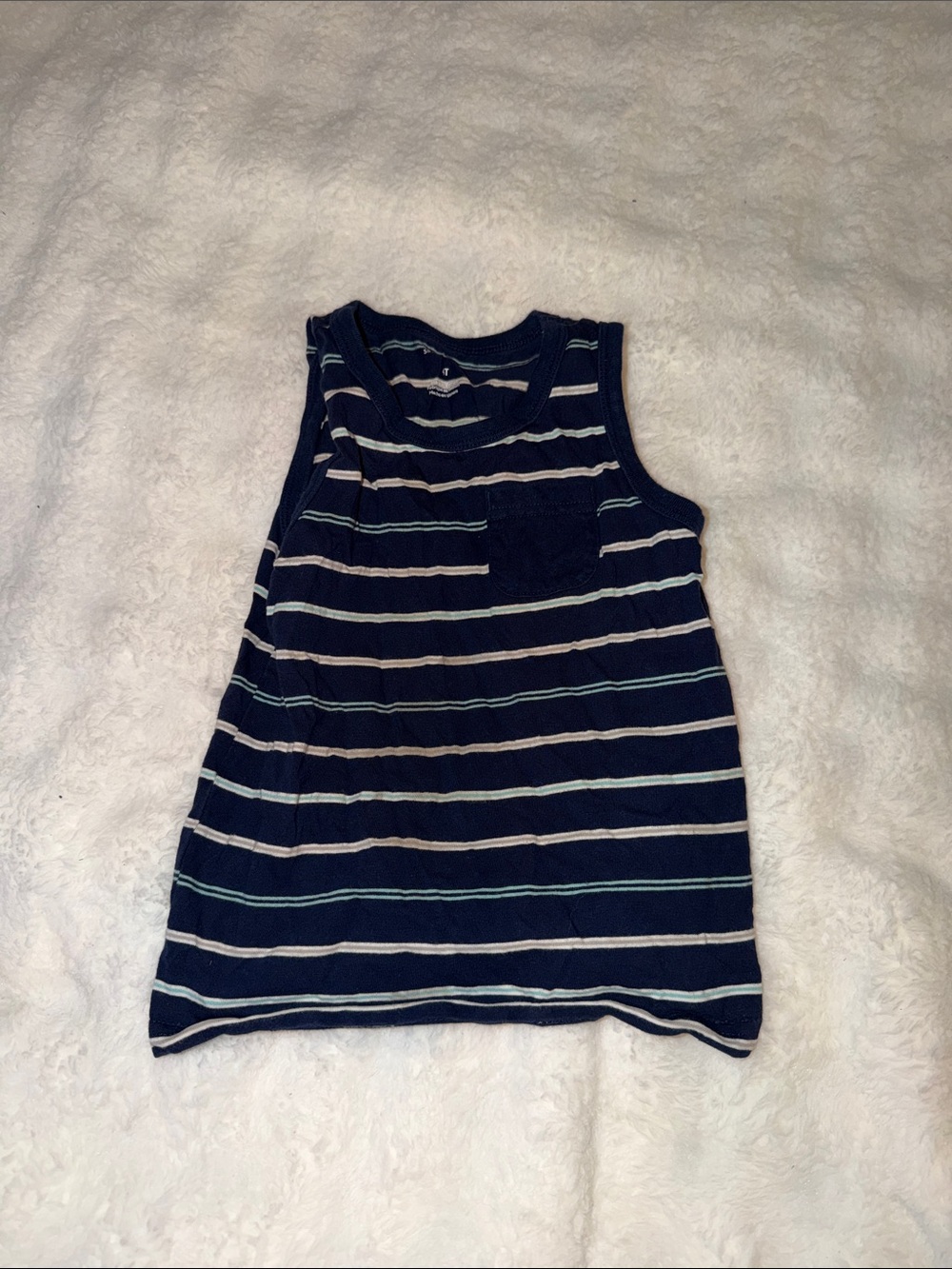 Cat & Jack Navy Blue Striped Tank Top for Kids